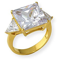 Simon Frank 14k Yellow Gold Overlay CZ Ring