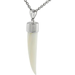 Sterling Silver Mother of Pearl Tooth Necklace