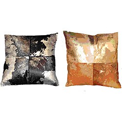Zaire Metallic Leather Pillow