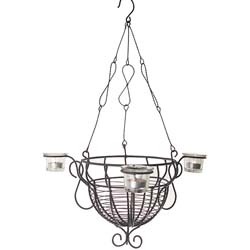 Deco Votive Basket Chandelier