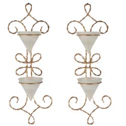 Twisted Gold Wall Sconces (Set of 2)