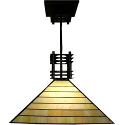 Tiffany-style Mission Hanging Lamp
