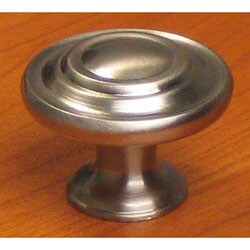 Decorite Three Ring Satin Nickel Cabinet Knob