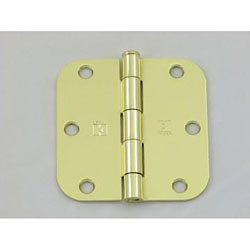 Polished Brass 5/8-inch Radius Door Hinge