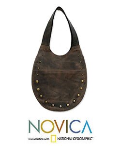 'Weathered in Wild Brown' Leather Shoulder Bag (Mexico)