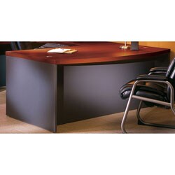 Mayline Aberdeen 66-inch Cherry Bow Front Desk
