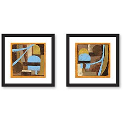 Sean Jacobs 'Blue Velvet Skies' 2-piece Framed Art Set
