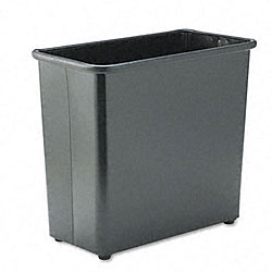 Rectangular Fire-Safe Steel Wastebasket - 27.5 Quart