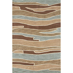 Ackworth Tufted Blue/ Brown Runner (2'3 x 7'6)
