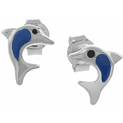 Sterling Silver Child's Dolphin Earrings