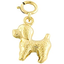14k Yellow Gold Poodle Charm