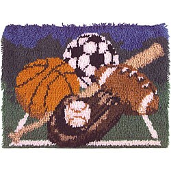 Wonderart Sports Latch Hook Rug Kit