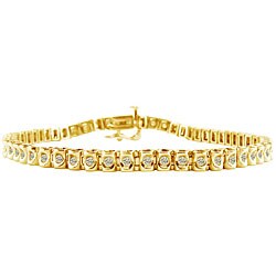 10k Yellow Gold 1ct TDW Rolex Diamond Bracelet (J, I1)