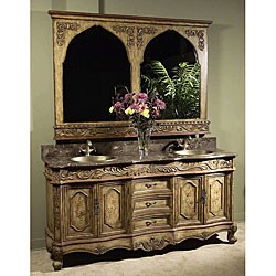 Ambrosia Bathroom Double Vanity and Mirror