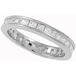 Sterling Silver Cubic Zirconia Eternity Band