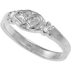Sterling Silver Child's Double Heart Ring