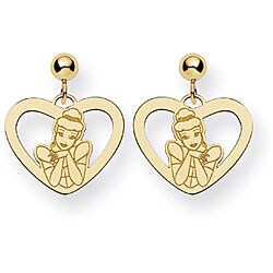 Disney Goldplated Cinderella Heart Earrings
