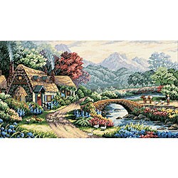 English Valley Cottage Counted Cross Stitch Kit