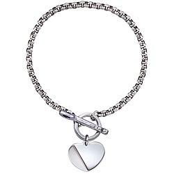Women's Tungsten Carbide Heart and Key Bracelet