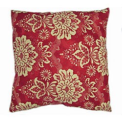 Esplanade 24-inch Red Floral Floor Pillow