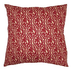 Kimono 24-inch Red Scroll Floor Pillow