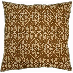 Casablanca 24-inch Brown Scroll Floor Pillow