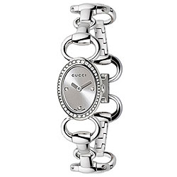 Gucci Womens Tornabuoni Oval Diamond Bracelet Watch