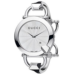 Gucci Chiodo Women's Steel White Guilloche Dial Watch