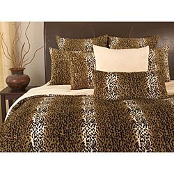 Microplush Cheetah Print Queen-size 3-piece Comforter Set