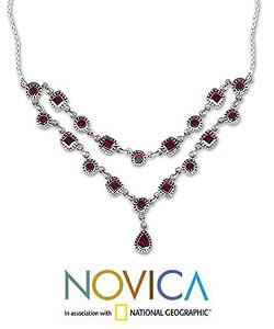 'Crimson Rain' Garnet Necklace (India)