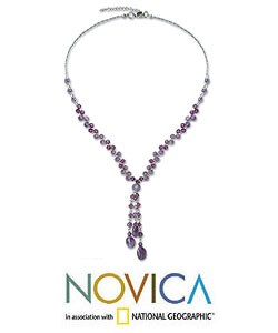 Amethyst and Crystal 'Lilac Ice' Choker (Thailand)