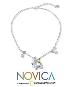 Pearl and Peridot 'Lucky Elephant' Choker (Thailand)