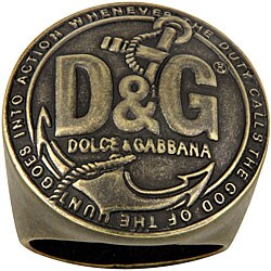 Dolce & Gabbana Men's Golden Pewtertone Ring