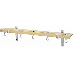 Dual Track 36-inch Natural Wood Wall Rack