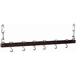 Dual-track Espresso 36-inch Kitchen Ceiling Rack