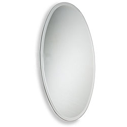 Oval Beveled Edge Bathroom Wall Mirror