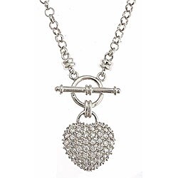 Sterling Silver Heart-shaped Cubic Zirconia Necklace