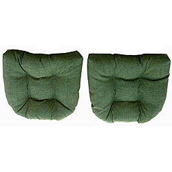 Outdoor Green Dining Chair Cushions (Set of 2)