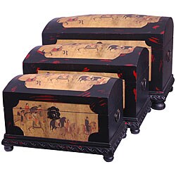 Set of 3 'Riding into the Future' Trunks (China)