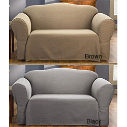 Sussex 1-piece Straight Skirt Loveseat Slipcover