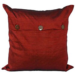 Handmade Burnt Orange Thai Silk Cushion Cover.
