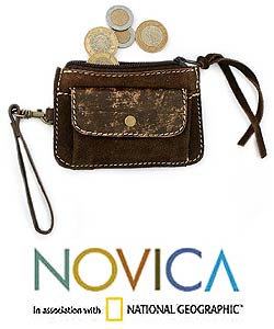 Leather 'Brown Fortunes' Coin Purse (Mexico)