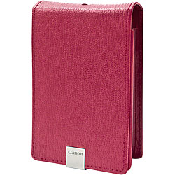 Canon Deluxe Pink Leather Camera Case