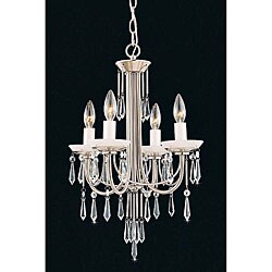Milano Brushed Steel 4-light Mini Chandelier