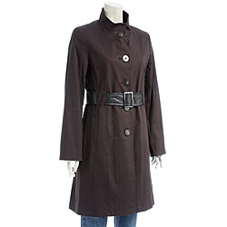 Via Spiga Women's Belted Cotton Rain Coat