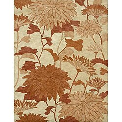 Tufted Kali Beige/ Rust Polyacrylic Rug (3'6 x 5'6)