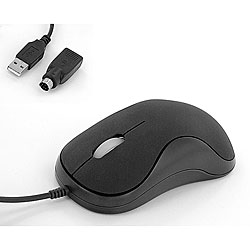 Ergo Optical M088UP PS2/ USB Rubber Coated Mouse