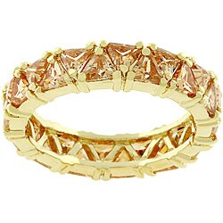 Champagne Trillion-cut CZ 'Fashionista' Ring