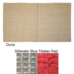 Chenille Grid Cotton Bath/ Area Rug (2'6 x 4'2)