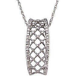 Sterling Silver 1/10ct TDW Diamond Necklace (I-J, I2-I3)